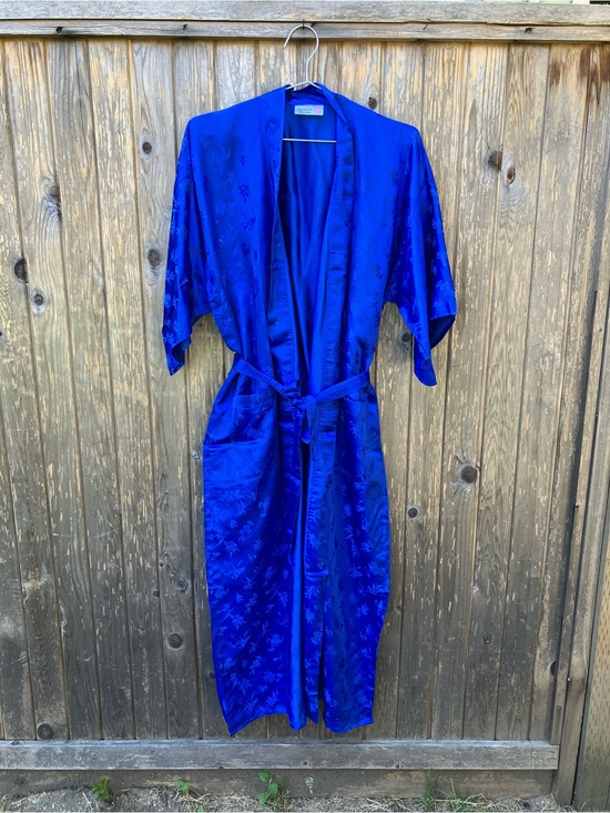 Other - Cobalt blue silk robe